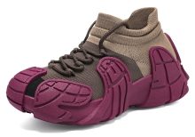 Ugly Cute Dopamine Sneakers for Women | Chunky Platform Dad Shoes | Flyknit Octopus-Design | Breathable Summer Slip-Ons