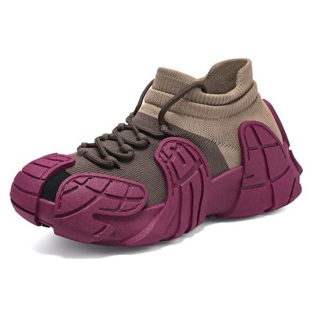 Ugly Cute Dopamine Sneakers for Women | Chunky Platform Dad Shoes | Flyknit Octopus-Design | Breathable Summer Slip-Ons​