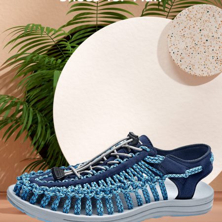 Woven Upper Anti-Slip Outdoor Casual Sandals Beach Walking Shoes for Man